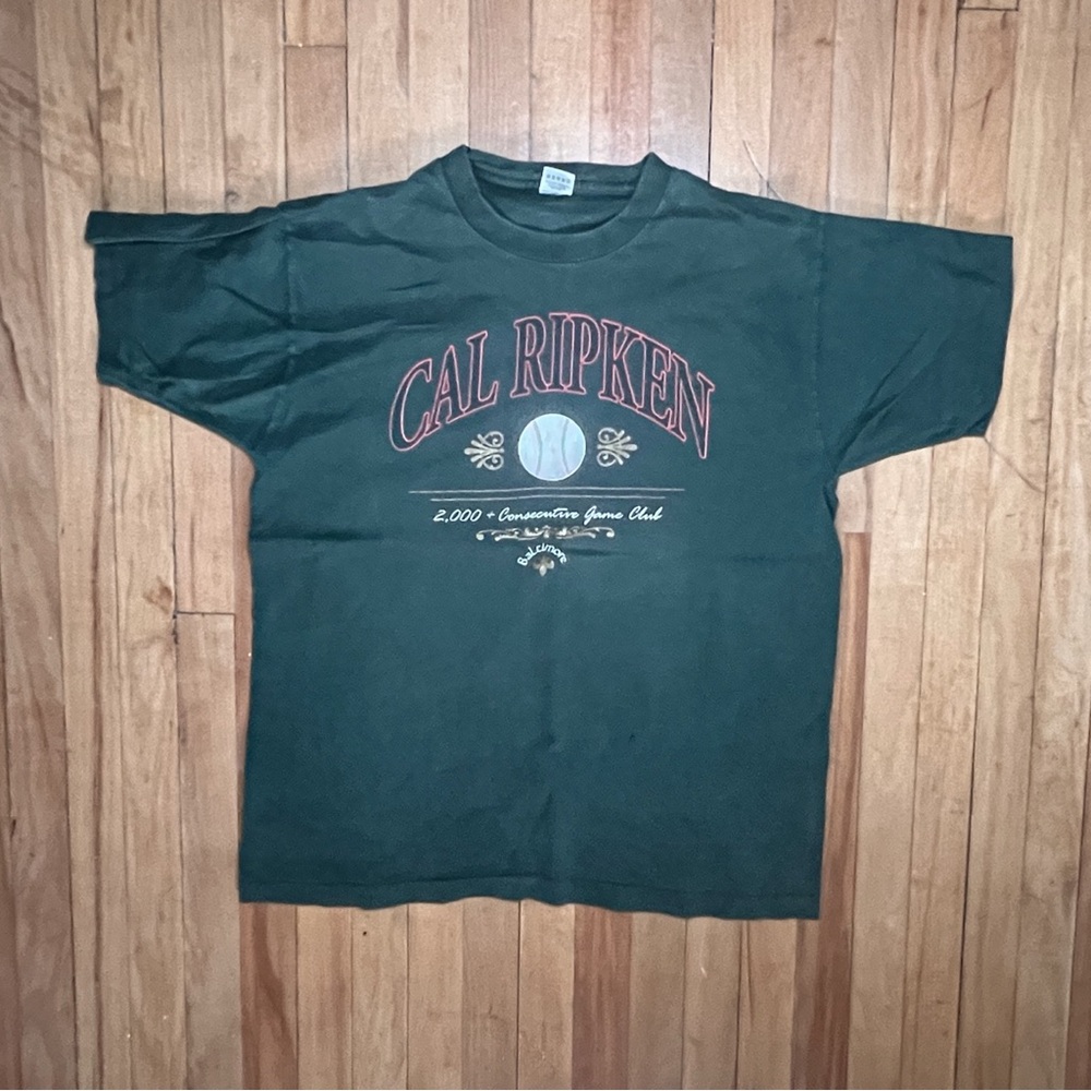 Vintage 90s Cal Ripken Jr Baltimore Orioles T Shirt - (Size XL)
